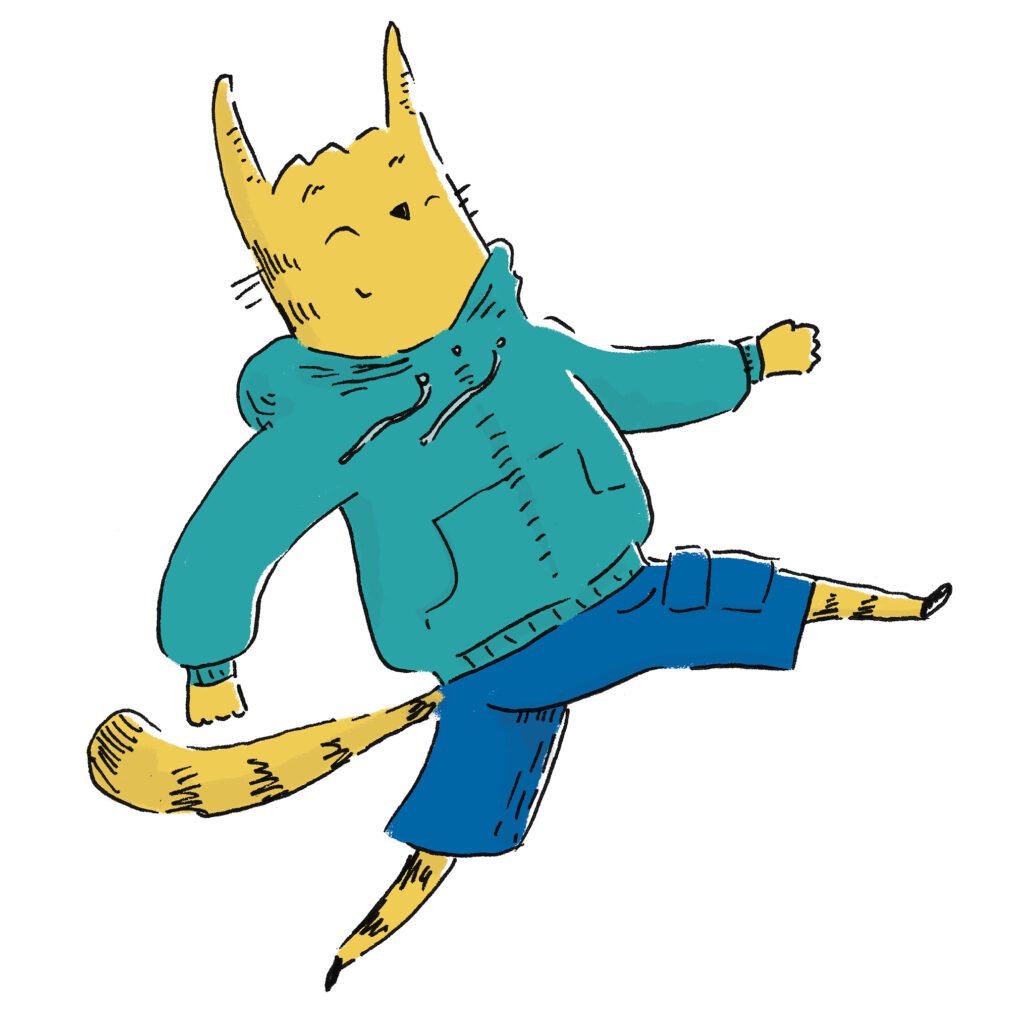 personaje gato dibujado